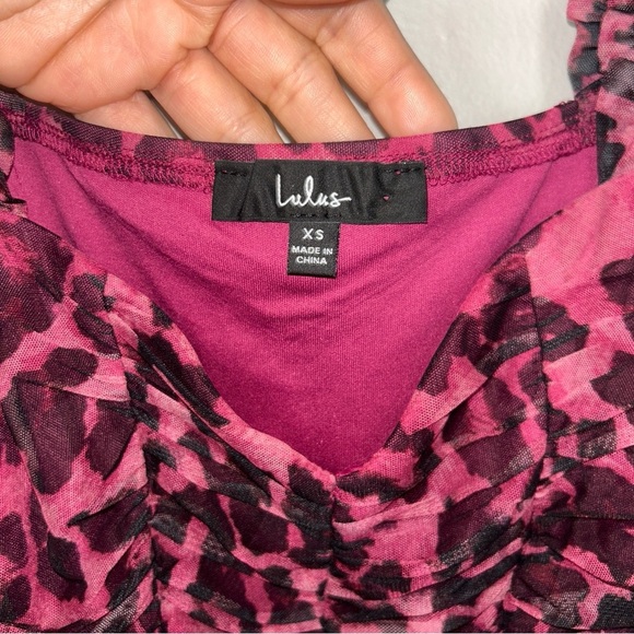 Lulu's Pink Leopard Print Bodysuit - Picture 6 of 6